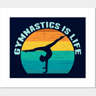 Cute Gymnastics is Life Beach Sunset Posters and Art